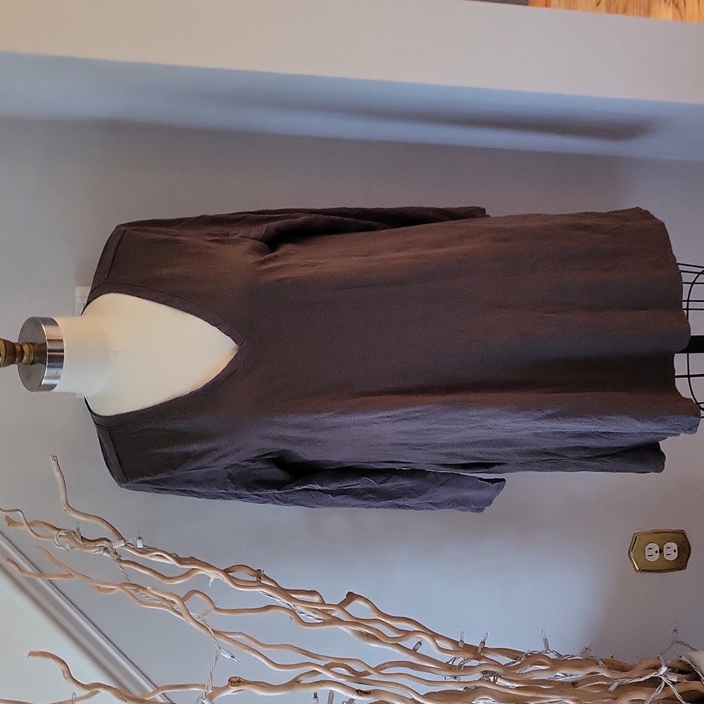 CHALET ET CECI Crinkle and mesh long sleeve tunic top SZ M